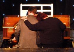 The end of Jazz Night - Liane Carroll joins Michael Wooldridge to take the Wurlitzer back down into the pit!