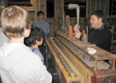 Organist and Restoration Expert Kevin Grunill showing how organs work at his Astoria Centre, Barnsley - RWA Northern Tour April 2013